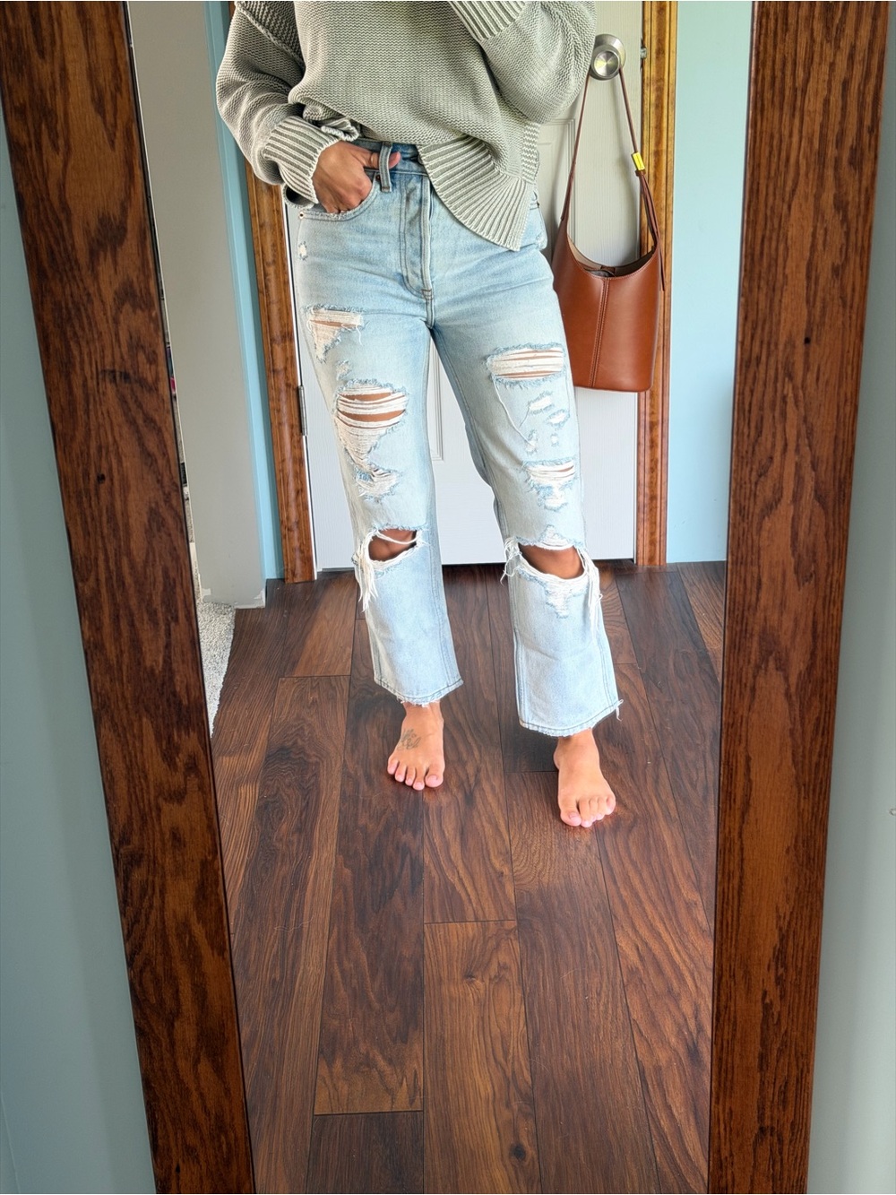 Abercrombie & Fitch Annie High rise ankle straight